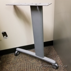 Grey Table Leg w/ Lockable Wheel