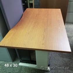 48" x 30" Maple Sit Stand Desk Table Surface