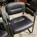 Black Leather Office Lobby Guest Chair