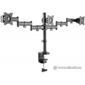 Rocelco DM3 Triple Monitor Desk Mount - Black
