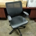 Keilhauer Black Mesh Leather Seat Task Meeting Chair w Fixed Arm