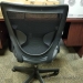 Keilhauer Black Mesh Leather Seat Task Meeting Chair w Fixed Arm