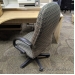 Green Patterned Height Adjustable Office Chair w/ Fixed Arms