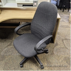 Grey Height Adjustable Office Chair w/ Fixed Arms