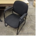Black Fabric Sleigh Guest Chair