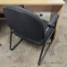 Black Fabric Sleigh Guest Chair