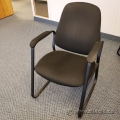 Black Office Guest Chair w/ Sleigh Base