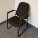 Black Office Guest Chair w/ Sleigh Base