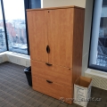 Heartwood Maple 2 Drawer, 2 Door Storage Cabinet w/ Lower Handle