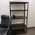 Black Shelving Unit with Adjustable Shelves