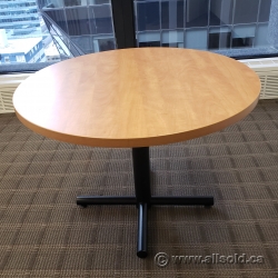 41" Maple Round Office Meeting Table