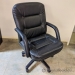 Black Leather Office Meeting Chair with Spin Height Adjustment