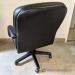 Black Leather Office Meeting Chair with Spin Height Adjustment