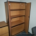 Maple w/ Black Trim 2 Door Storage Cabinet, Locking