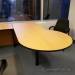 Blonde w/ Black Trim U/C Suite Office Desk w/ Rounded Runoff