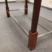 Tall Mahogany Home & Office Meeting Table w/ Chrome Leg Supports