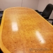 120 in. Birds Eye Maple Racetrack Boardroom Table w/ Blonde Trim