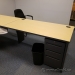 Blonde w/ Black Sides Open Style U/C Suite Office Desk