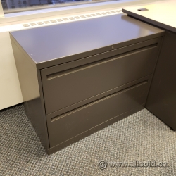 Boulevard Grey 2 Drawer 36" Lateral File Cabinet, Locking