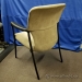 Tan Suede Guest Chair w Fixed Arms