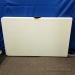 White 8 ft Plastic Mobile Folding Table w/ Carrying Handle