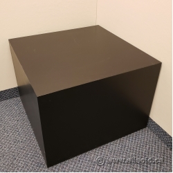 Black Cube Side End Table