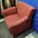Red Fabric Reception Waiting Room Sofa Armchair