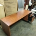 Autumn Maple Single Pedestal Straight Desk