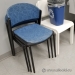 Blue Pattern Fabric Black Frame Guest Stacking Chair