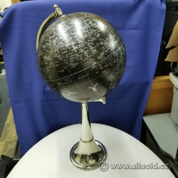 Black Globe on Chrome Stand