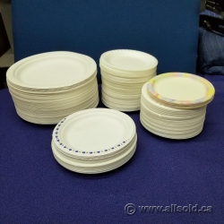 Lot of Paper/ Styrofoam Plates, Various Sizes