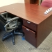 U/C Suite Bow Front Desk w/ Box/Box/File Ped & Lateral Cabinet