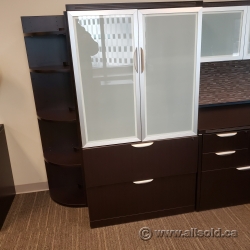 Espresso 2 Drawer, 2 Door Storage Cabinet