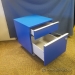 Blue 2 Drawer Rolling Pedestal Cabinet