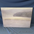 River in the Mountains Hanging Canvas Wall Art