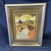 Framed Abstract Flower Print Set under Glass