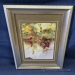 Framed Abstract Flower Print Set under Glass