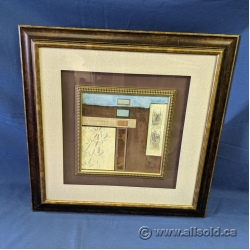 Abstract Square Framed Print under Glass
