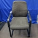 SMED Brown Patterned Office Guest Chair w/ Sleigh Base