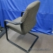 SMED Brown Patterned Office Guest Chair w/ Sleigh Base