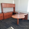 Autumn Maple U/C Suite Desk w/ RH Bullet