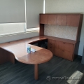 Maple U/C Suite Desk w/ LH Bullet and Overhead