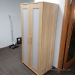 Blonde Ikea Aneboda 2 Door Storage Wardrobe with Frosted Windows