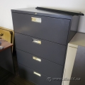 Hon Black 4 Drawer Lateral File Cabinet, Locking Hon Black 4 Drawer Lateral File Cabinet, Locking