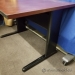 Teknion Torsion Sit Stand Adjustable Desk Black Base, 34in wide