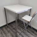 White Square Bistro Height Dining Table