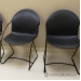 Black Plastic Office Guest Chair w/ Sleigh Base
