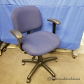 Blue Mid-Back Office Task Chair w/ Fixed Arms