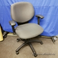 Grey Patterned Adjustable Office Task Chair with Arms