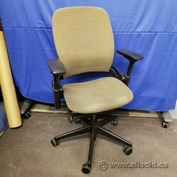 Steelcase Leap V2 Tan Pattern Adjustable Ergonomic Task Chair